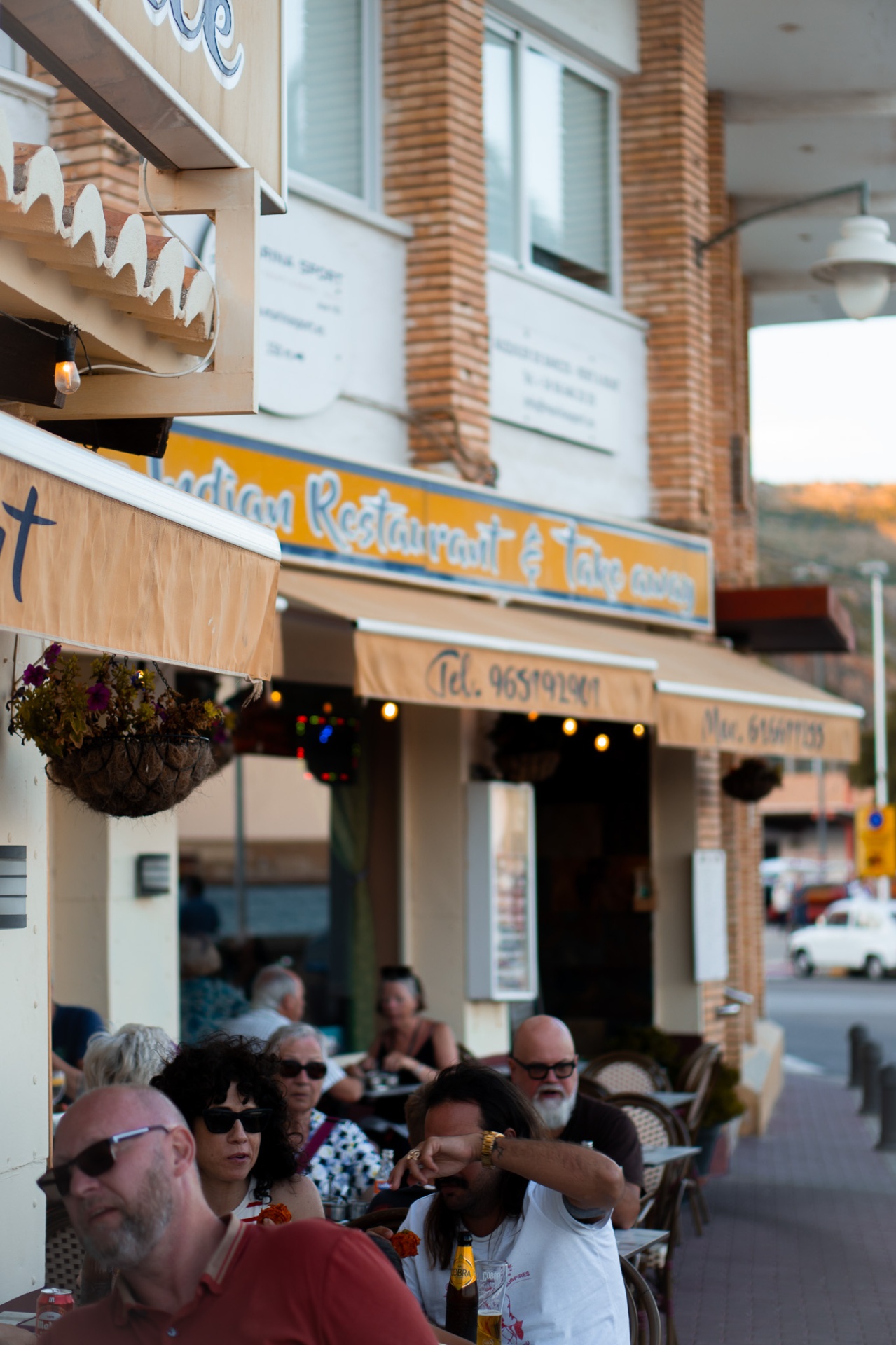 Curry Palace restaurant front with outdoor terrace seating in Jávea, Spain